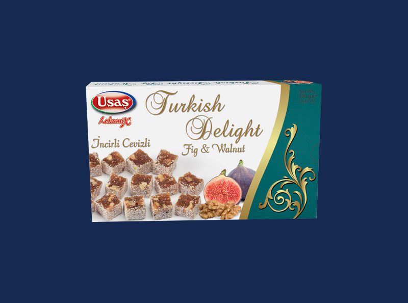 Turkish delight z figą i orzechami włoskimi